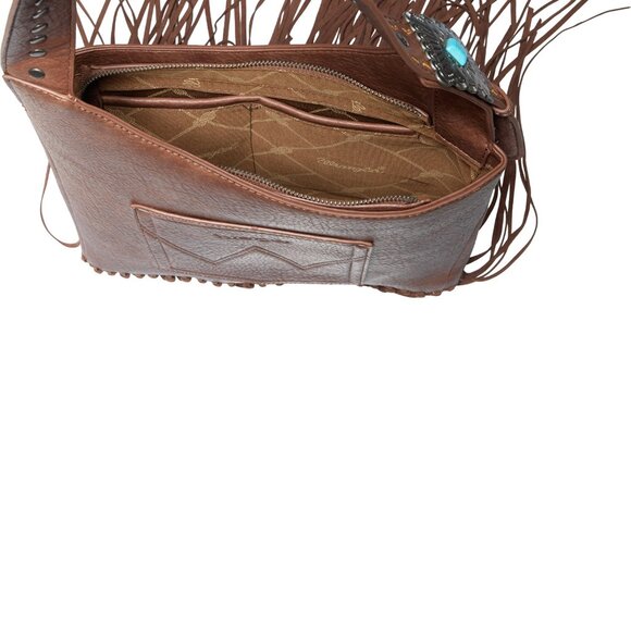***Wrangler Fringe Hobo Bag with Studded Strap*** - Picture 4 of 5